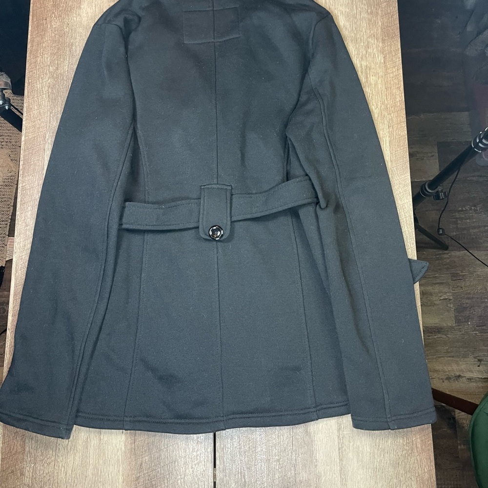 Sebby Belted Peacoat Size L in Black - Picture 3 of 3